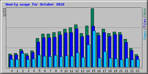 Hourly usage for October 2018