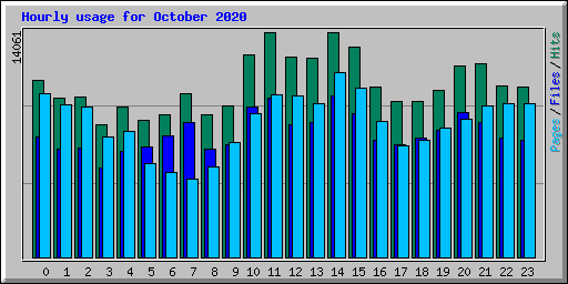 Hourly usage for October 2020