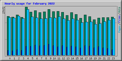 Hourly usage for February 2022