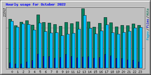 Hourly usage for October 2022